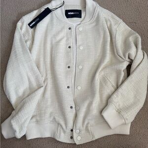 Men’s Cream Textured Jacket